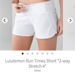 Lululemon Run Times Short *2-way Stretch 4"